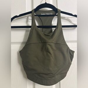 Outdoor Voices Forest Green Techsweat Crop Sports Bra Activewear Top